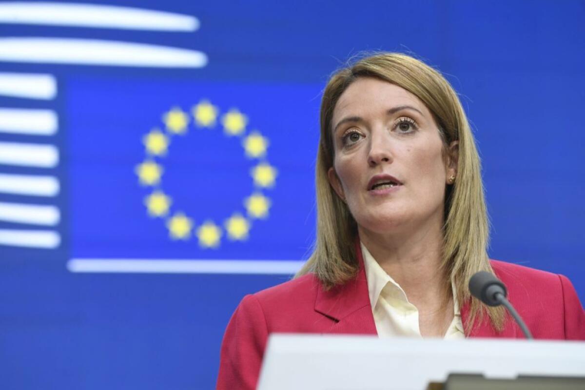 Metsola “La battaglia contro mafie e corruzione non ha confini” - 