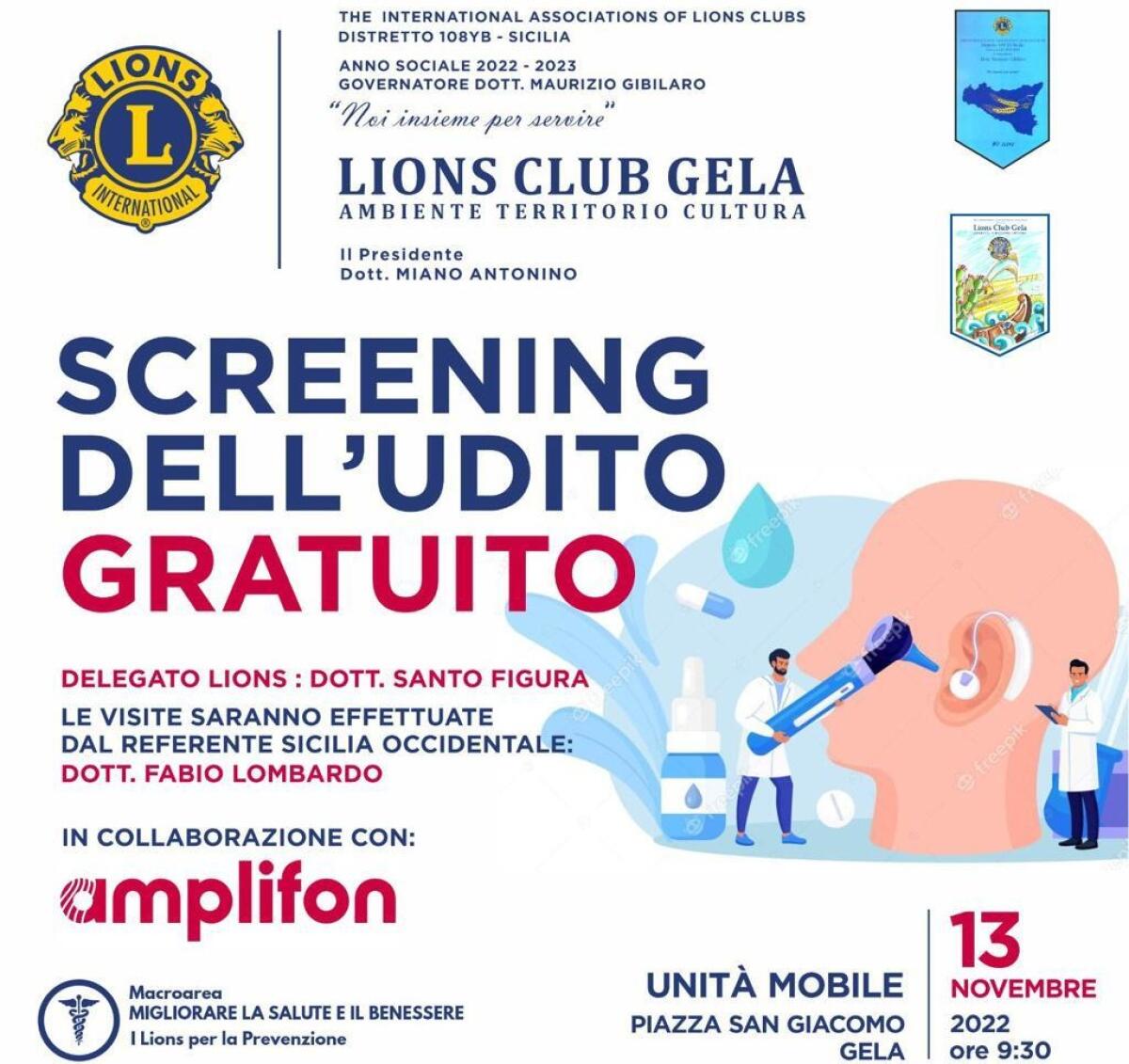 Screening gratuito dell'udito, Lions in piazza San Giacomo - 