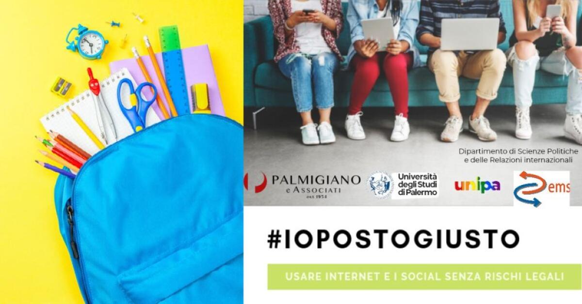 Arriva nelle scuole di Palermo #IOPOSTOGIUSTO, per un corretto uso di internet - 