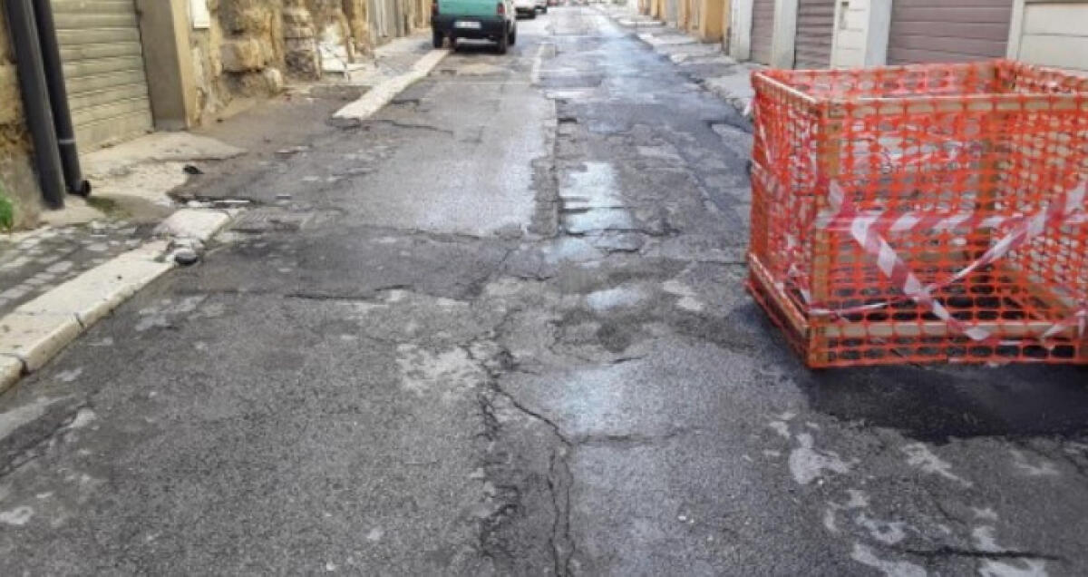 Riqualificazione via Ventura, dopo le rinunce arriva l'affidamento dei lavori - Un tratto di via Ventura