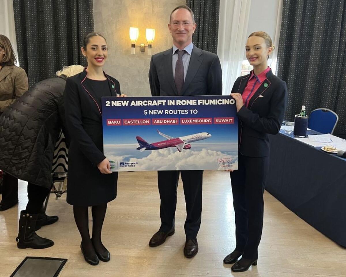 Wizz Air, cinque nuove rotte da Roma Fiumicino - 