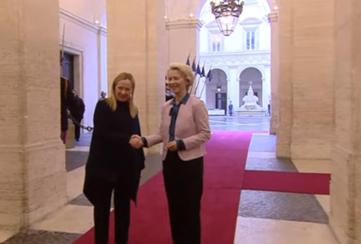Incontro Meloni-von der Leyen, riaffermato l’impegno dell’Italia sul Pnrr - 