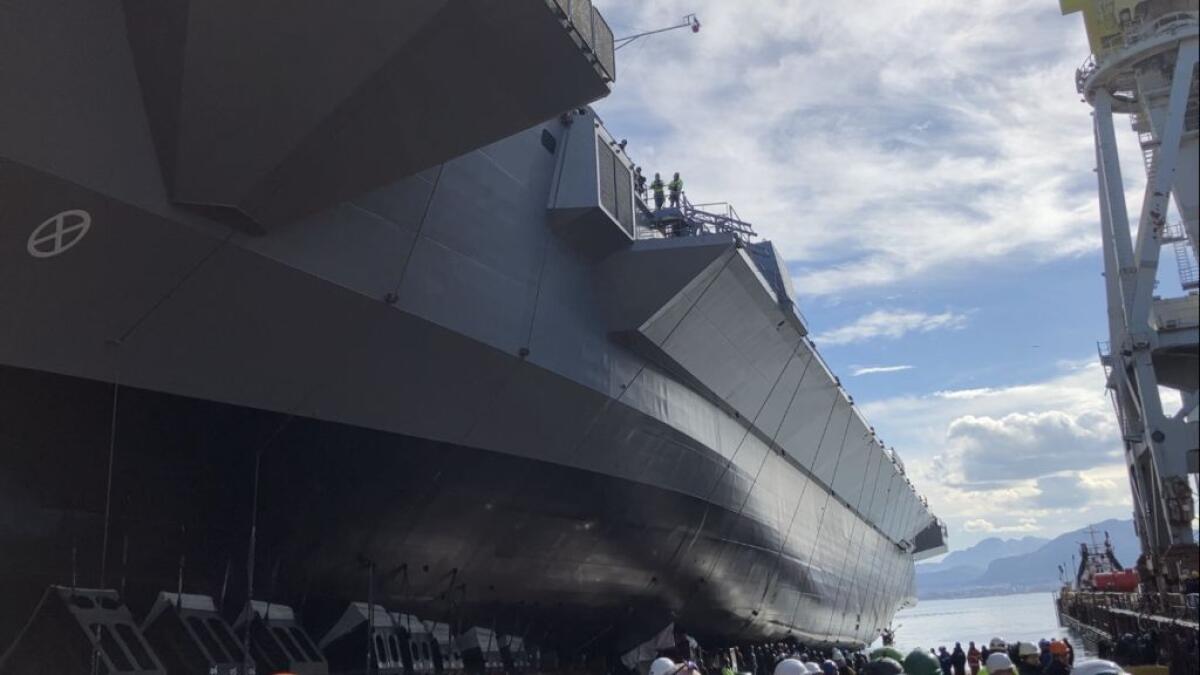 Fincantieri, a Palermo varata l’unità anfibia per il Qatar - 