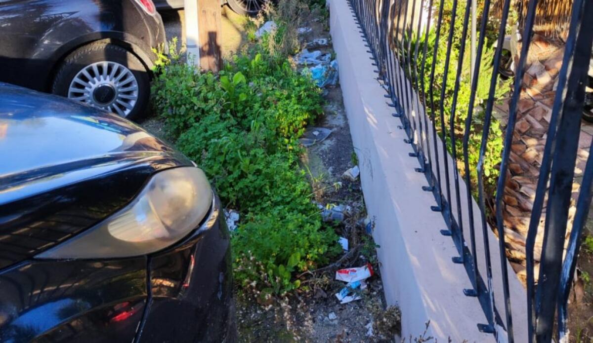 Rifiuti in strada e verde incolto ovunque, nessuna pulizia a Piano Notaro - 