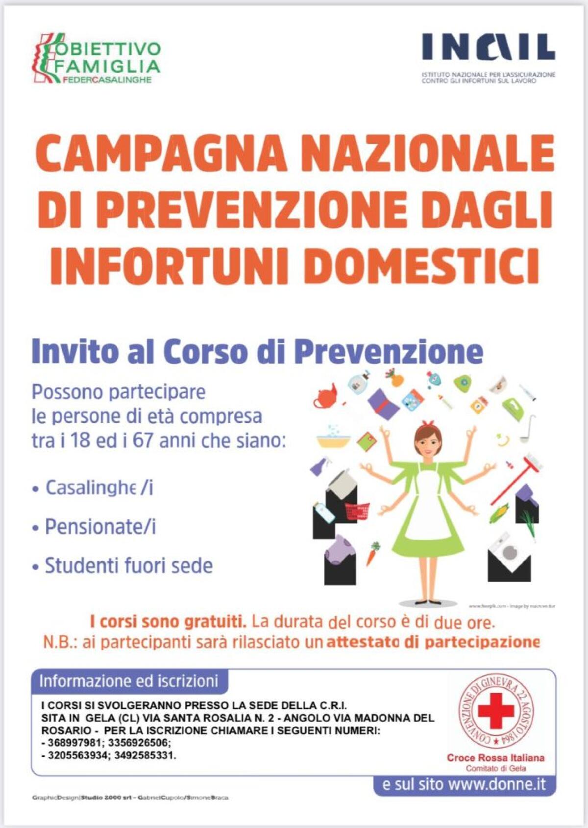 Incidenti domestici in aumento, parte a Gela il corso dell’Inail - 