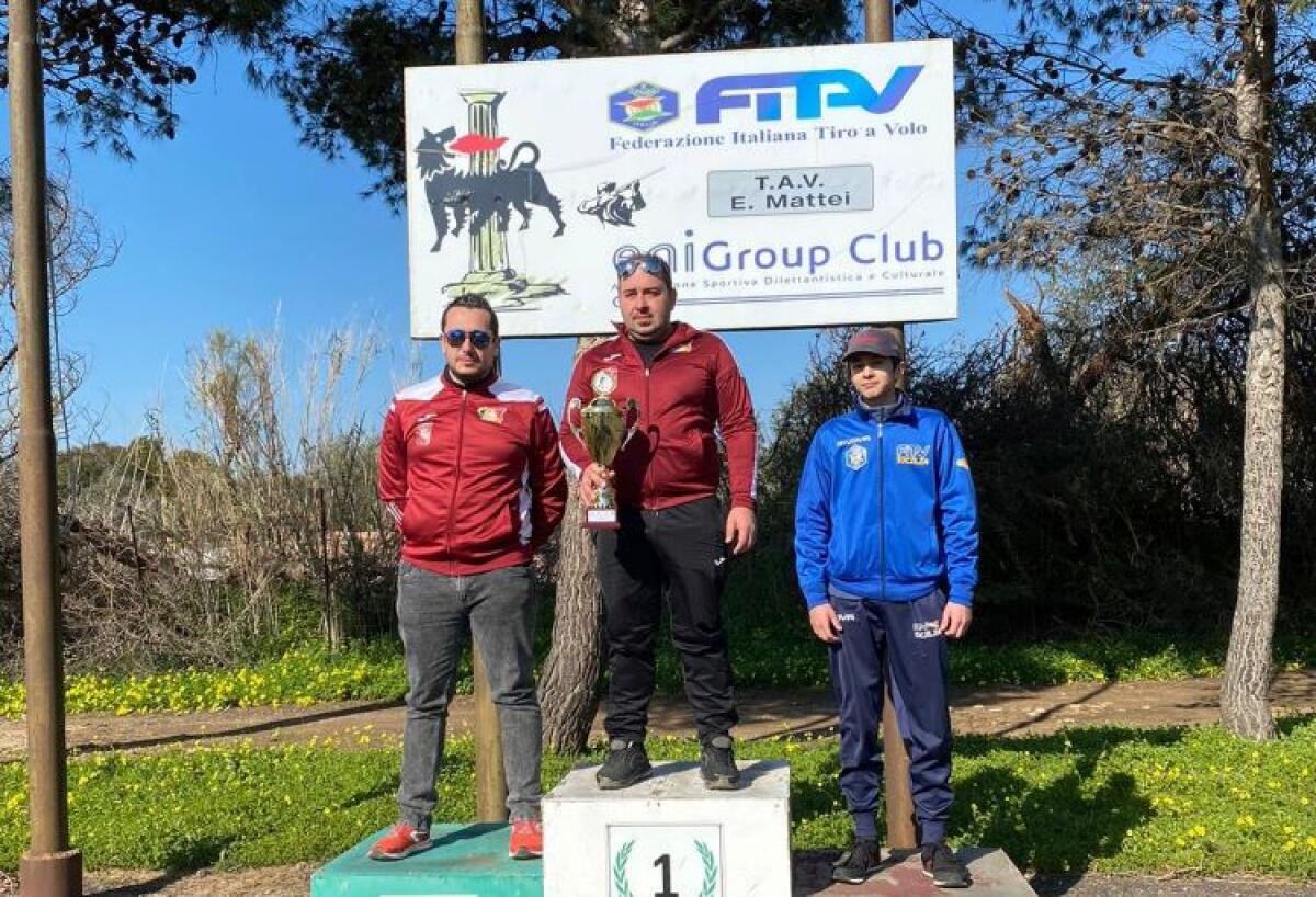 La TAV Trinacria vince la prima prova del campionato regionale di skeet - Il podio