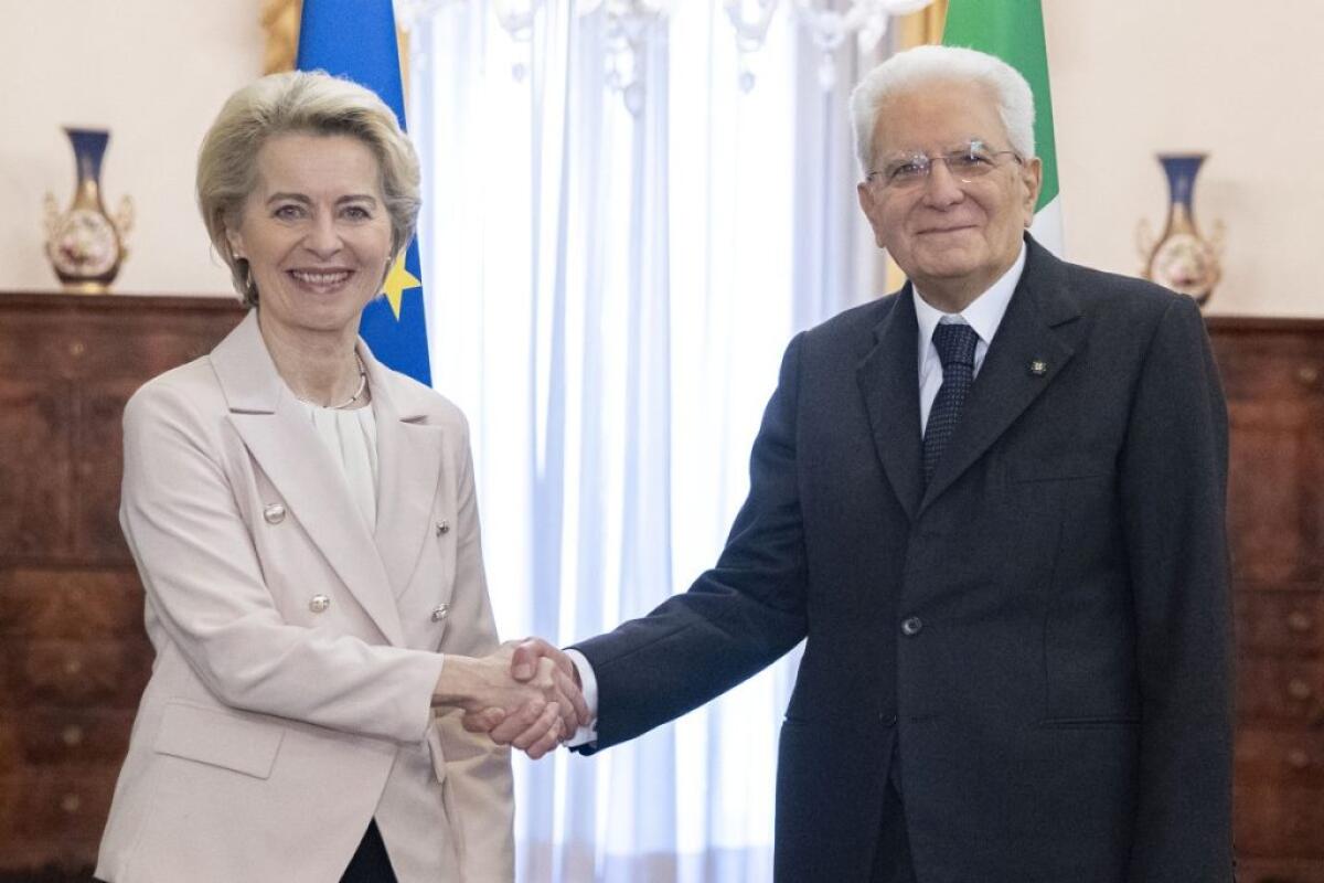 Mattarella-Von der Leyen “Unione Europea compatta sui temi importanti” - 