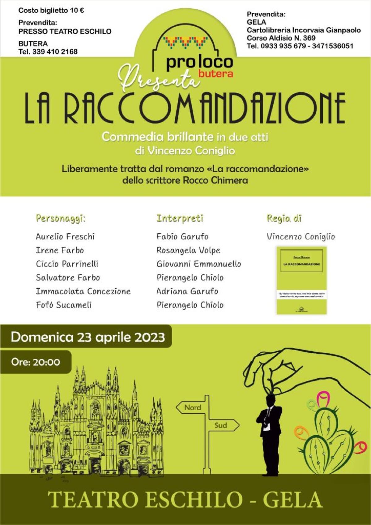 Sul palco del teatro "Eschilo" in scena "La Raccomandazione" - 