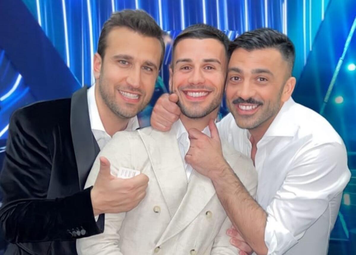 Angelo Famao ancora una volta alla ribalta nazionale, ospite di Pio e Amedeo - Angelo Famao insieme a Pio e Amedeo