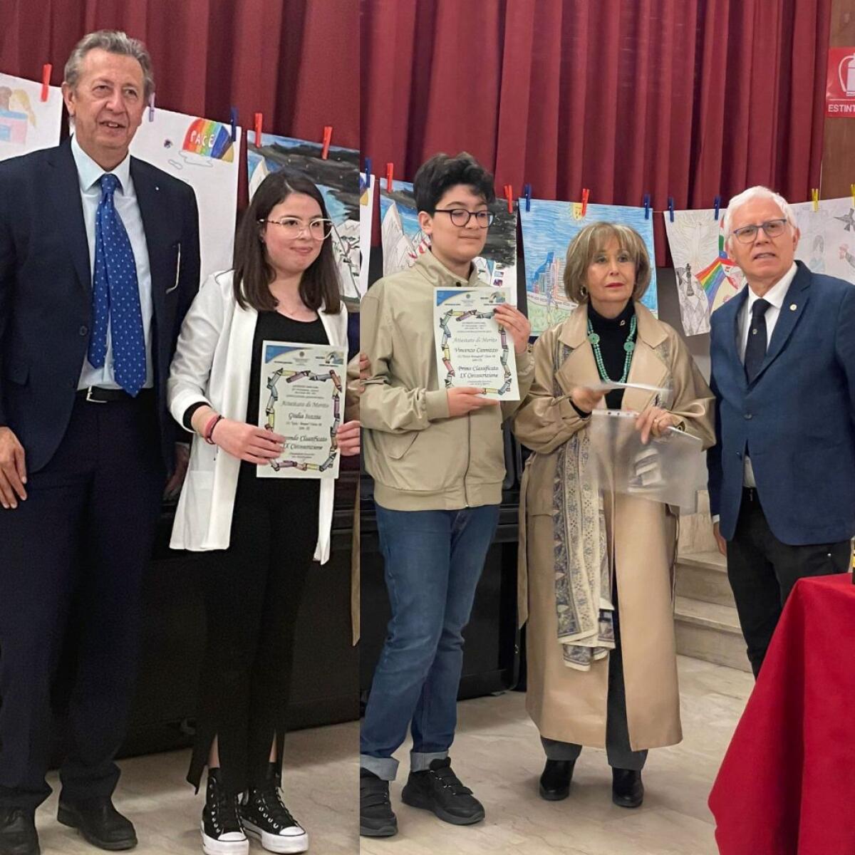 “Un poster per la pace “, due gelesi vincono nella circoscrizione Lions - 