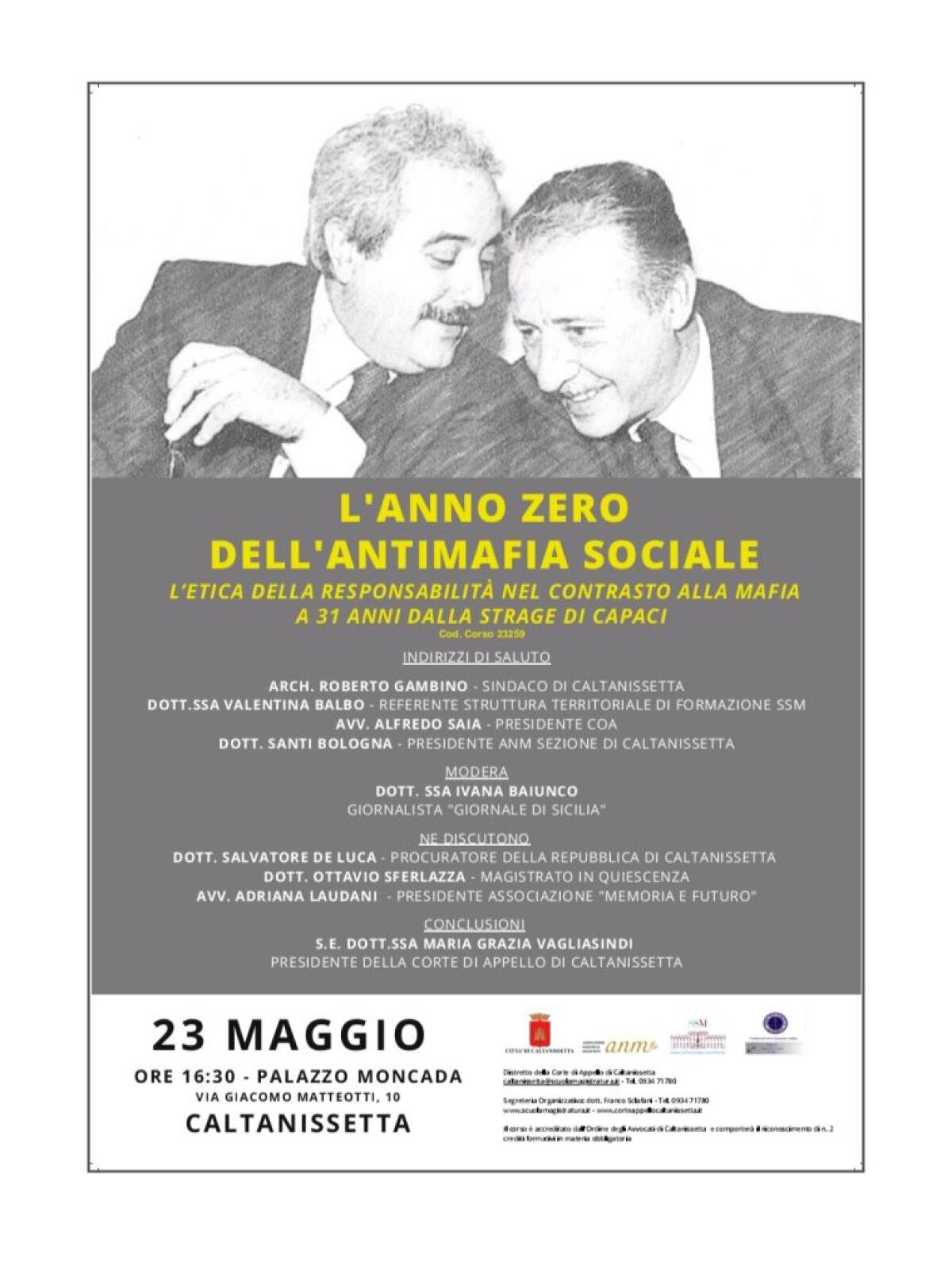 Le stragi del 1992, l'Anm ricorda i magistrati uccisi ripartendo dall'antimafia sociale -