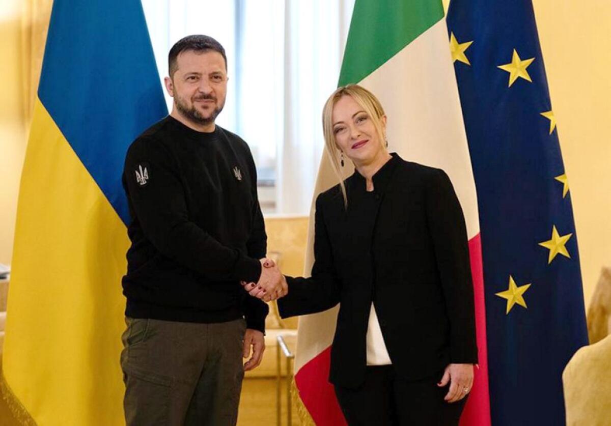Meloni incontra Zelensky “L’Italia scommette sulla vittoria ucraina” - 