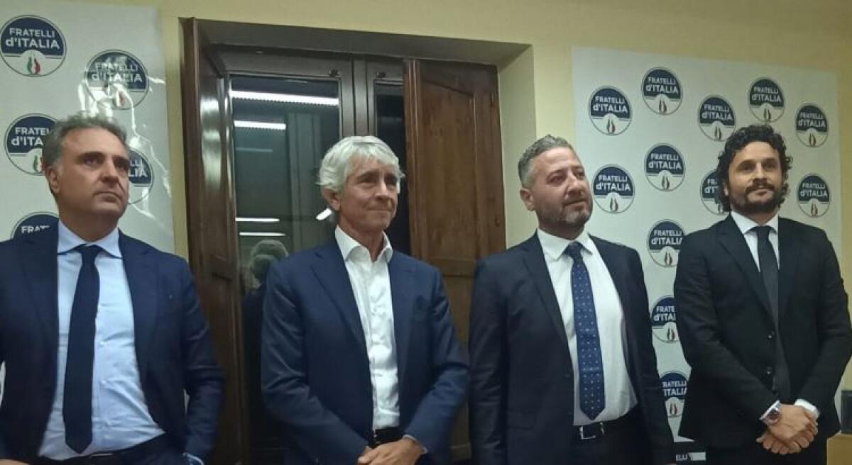 Ministro Abodi ricevuto da FdI: "Attenzione per la città, dallo stadio alla pista di atletica" - Catania, Abodi, Scuvera e Scerra
