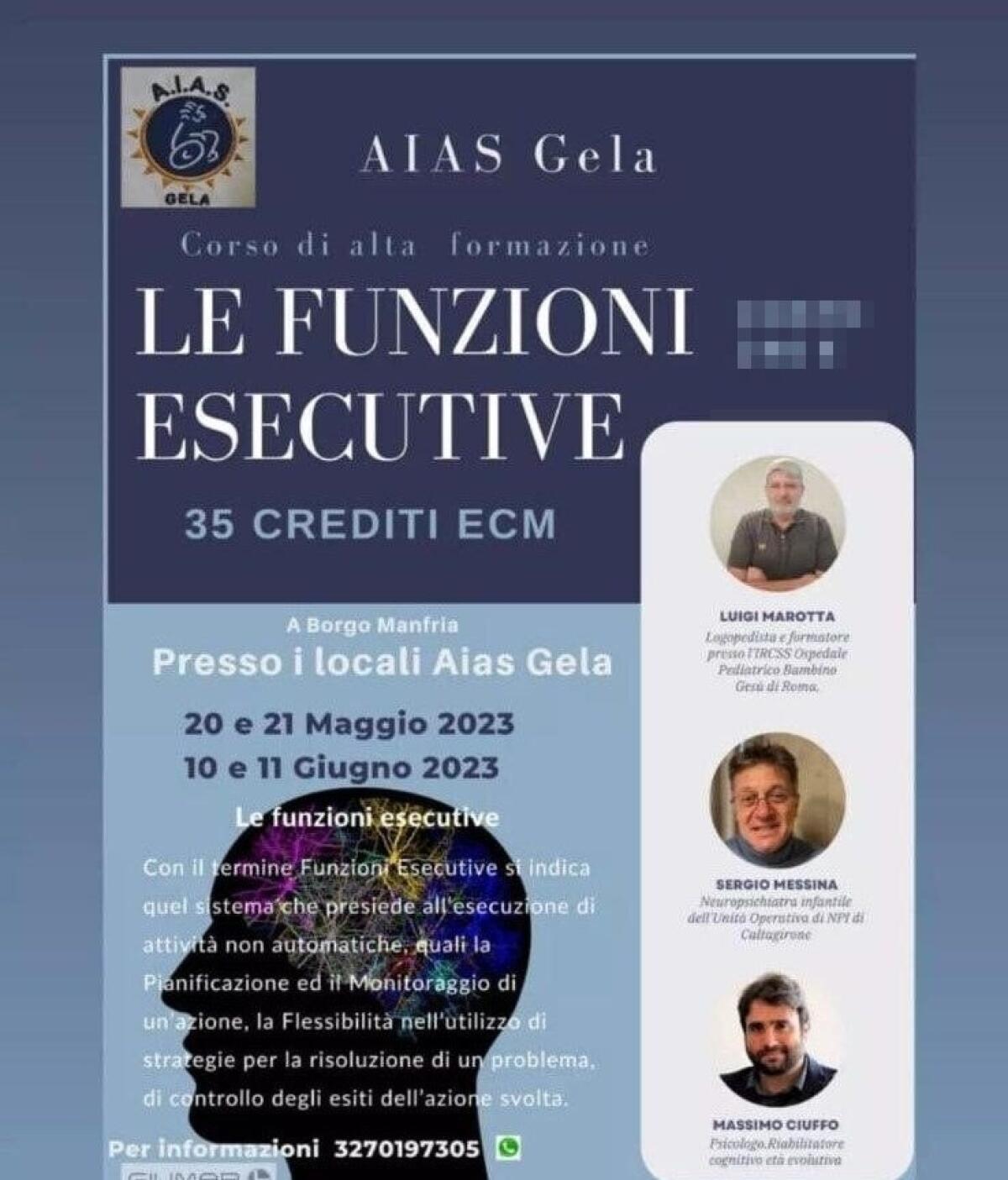 Funzioni esecutive, Aias organizza un corso con importanti specialisti - 