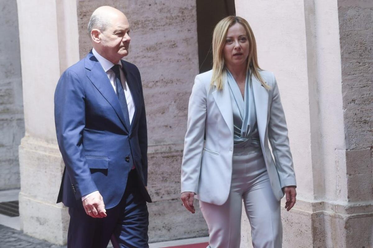 Meloni incontra Scholz “Con la Germania nuove forme di cooperazione” - 