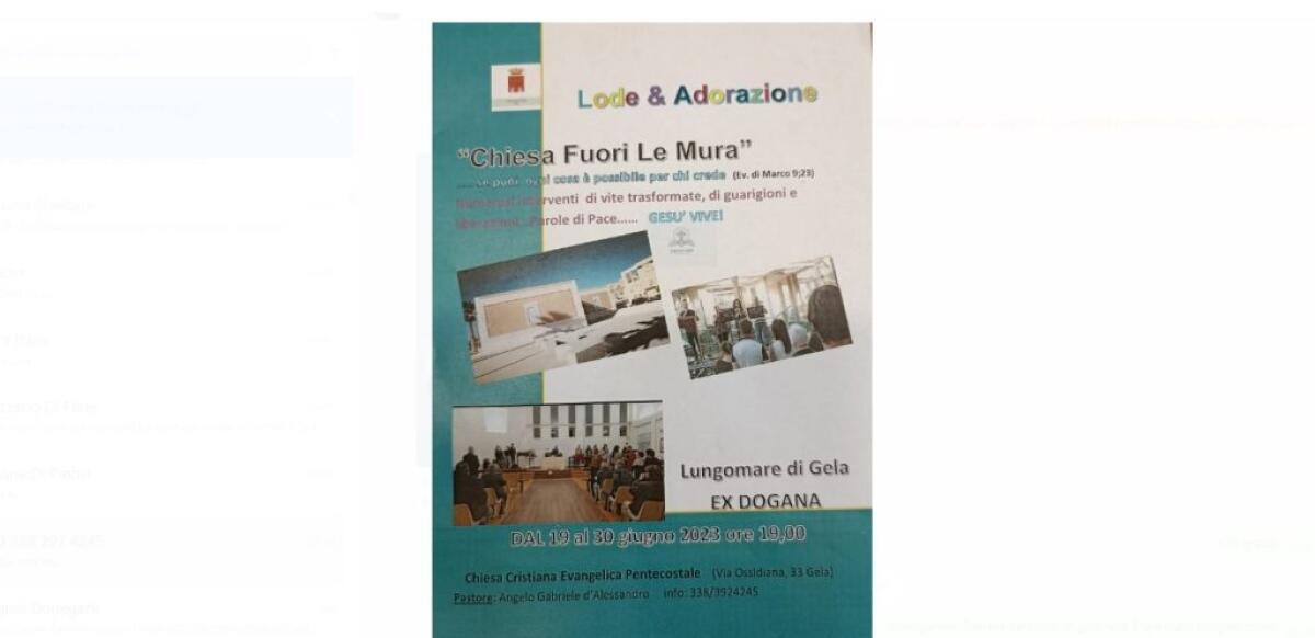 Testimonianze e parole di pace, la chiesa evangelica pentecostale sul lungomare - 