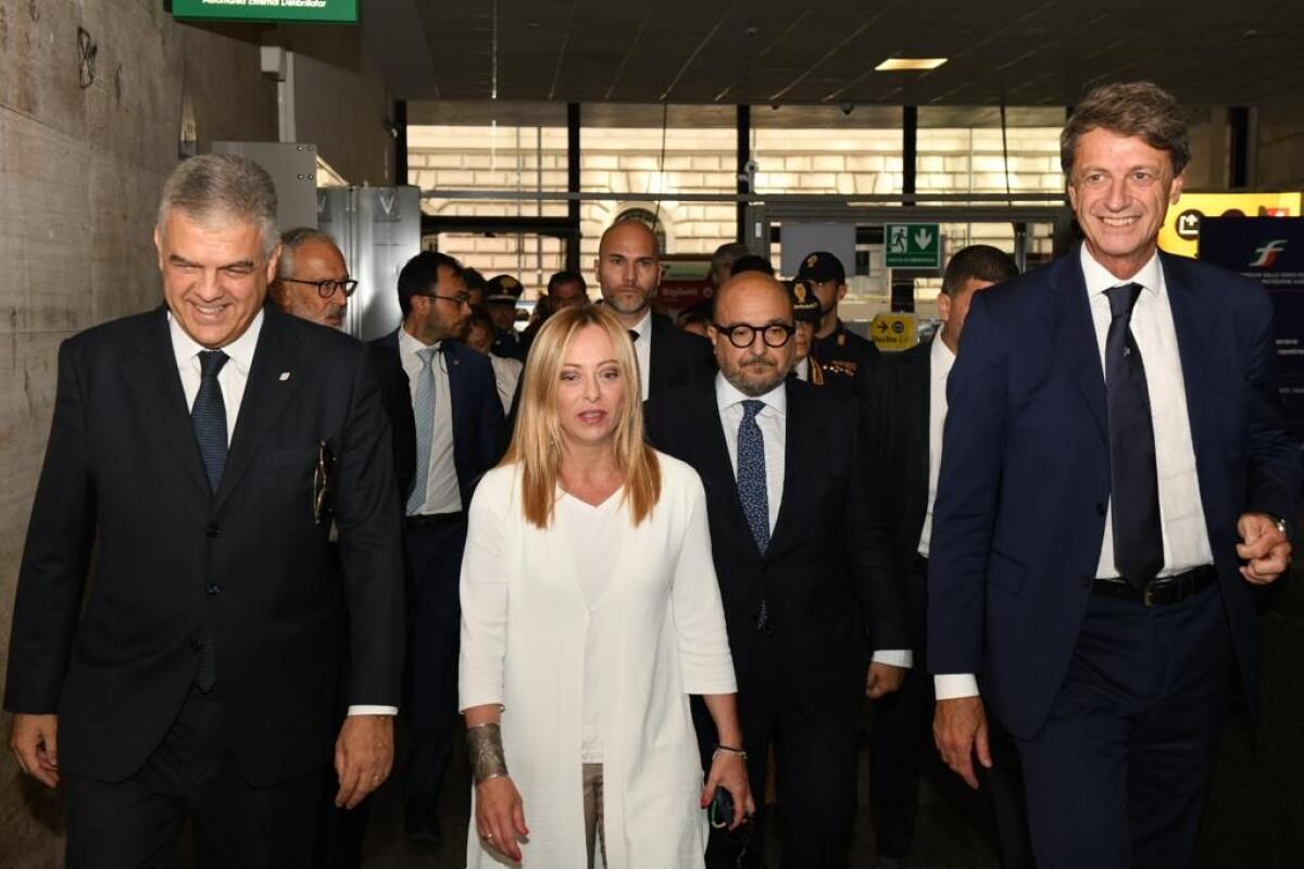 Treno Roma-Pompei, Meloni e Sangiuliano inaugurano il Frecciarossa - 