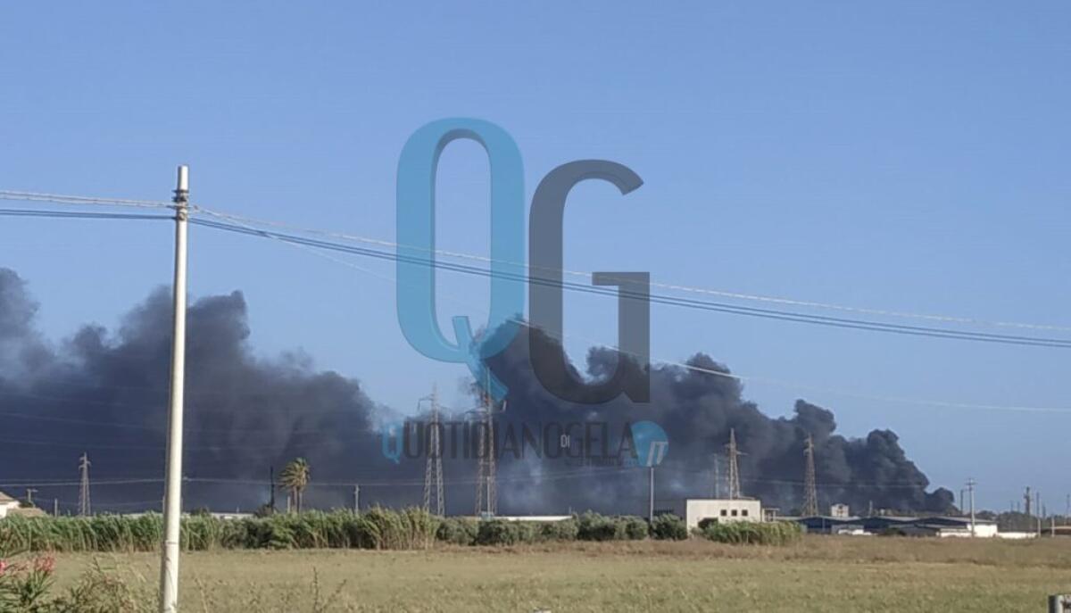 Un vasto rogo a nord della zona industriale - 
