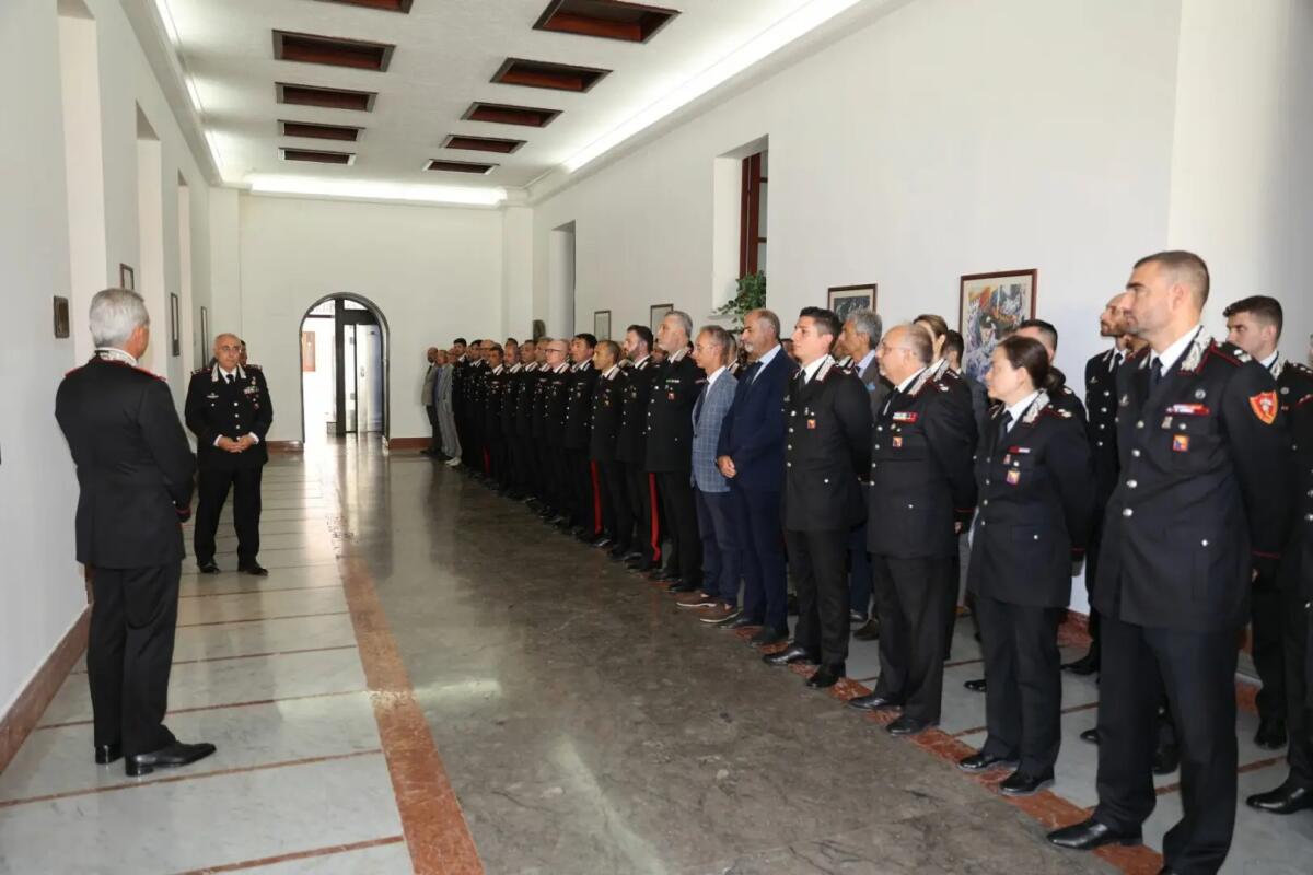 Generale Castello in visita di commiato al Comando provinciale Carabinieri di Palermo - 