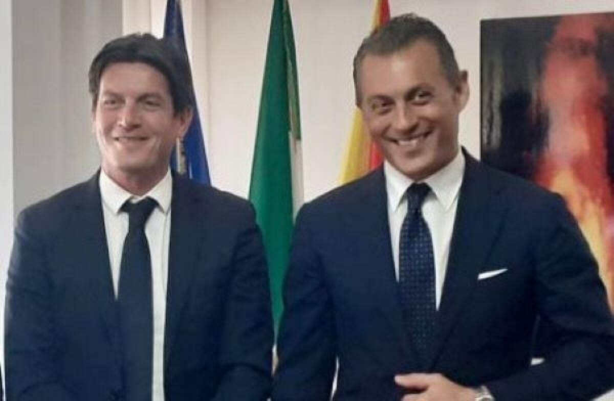 Lavori porto, Casciana: "Risultato con lavoro FdI, ora si proceda in senso costruttivo" - Casciana e il presidente dell'Autorità Monti