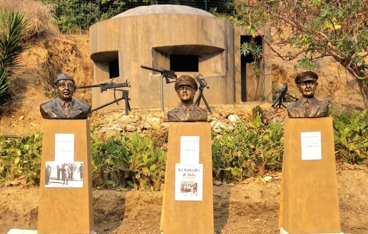 Tre busti di generali per ricordare in Gela in miniatura l'Armistizio di Cassibile - 