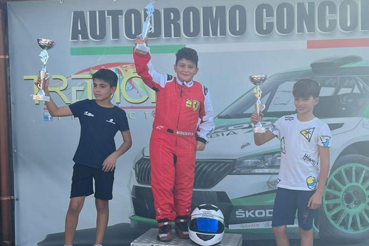 Kart, Marco Pintaudi domina al "Concordia" e conquista la sua prima vittoria - Nella foto in alto: Marco Pintaudi conquista la sua prima vittoria in kart al "Concordia"