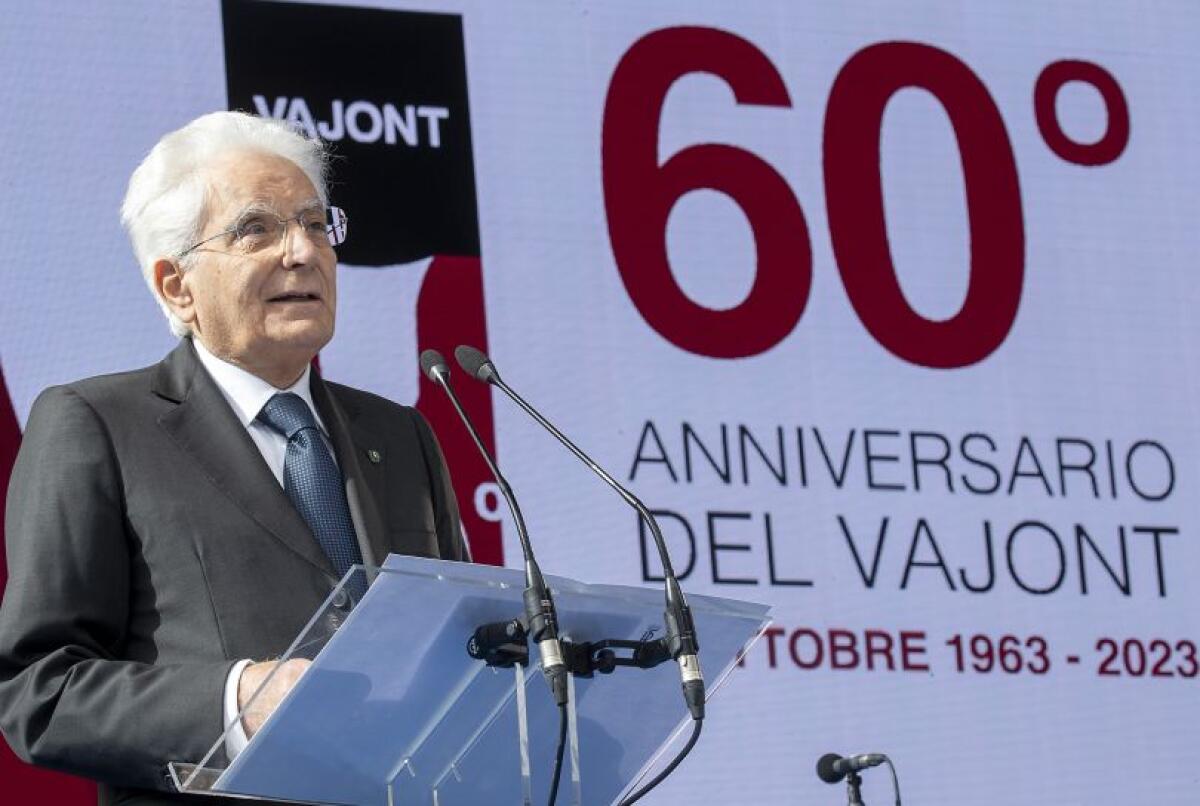 Vajont, Mattarella “Coltivare la memoria compito della Repubblica” -
