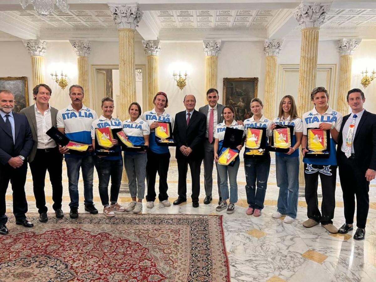 Schifani riceve a Palazzo d’Orlèans la nazionale italiana di Wakeboard - 