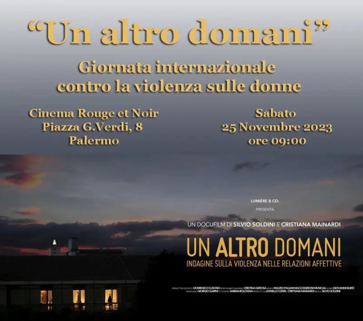 Violenza sulle donne, a Palermo la proiezione del film “Un altro domani” - 