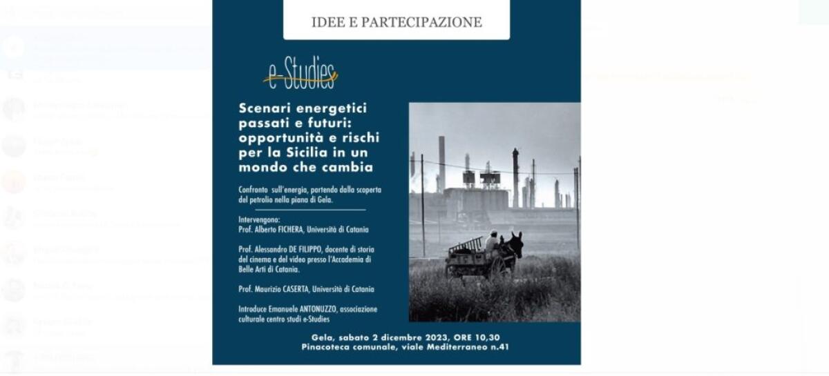 Dal petrolio alla transizione energetica, opportunità e rischi nel dibattito di "Idee e partecipazione" -