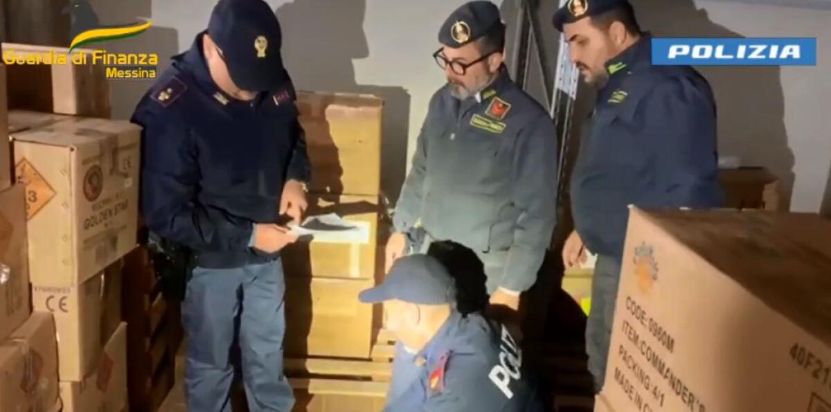 Sequestrati petardi, razzi ed esplodenti a comerciante di Messina - 