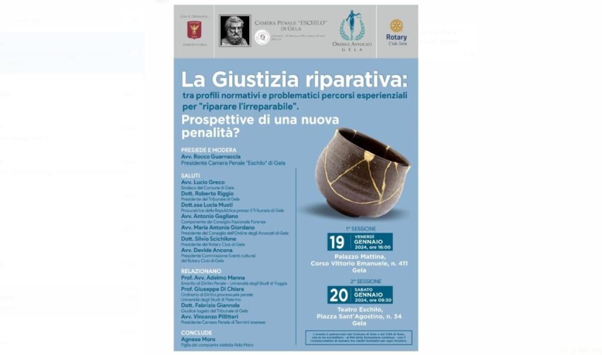 Giustizia riparativa, dibattito con avvocati, magistrati e docenti: interverrà Agnese Moro - 