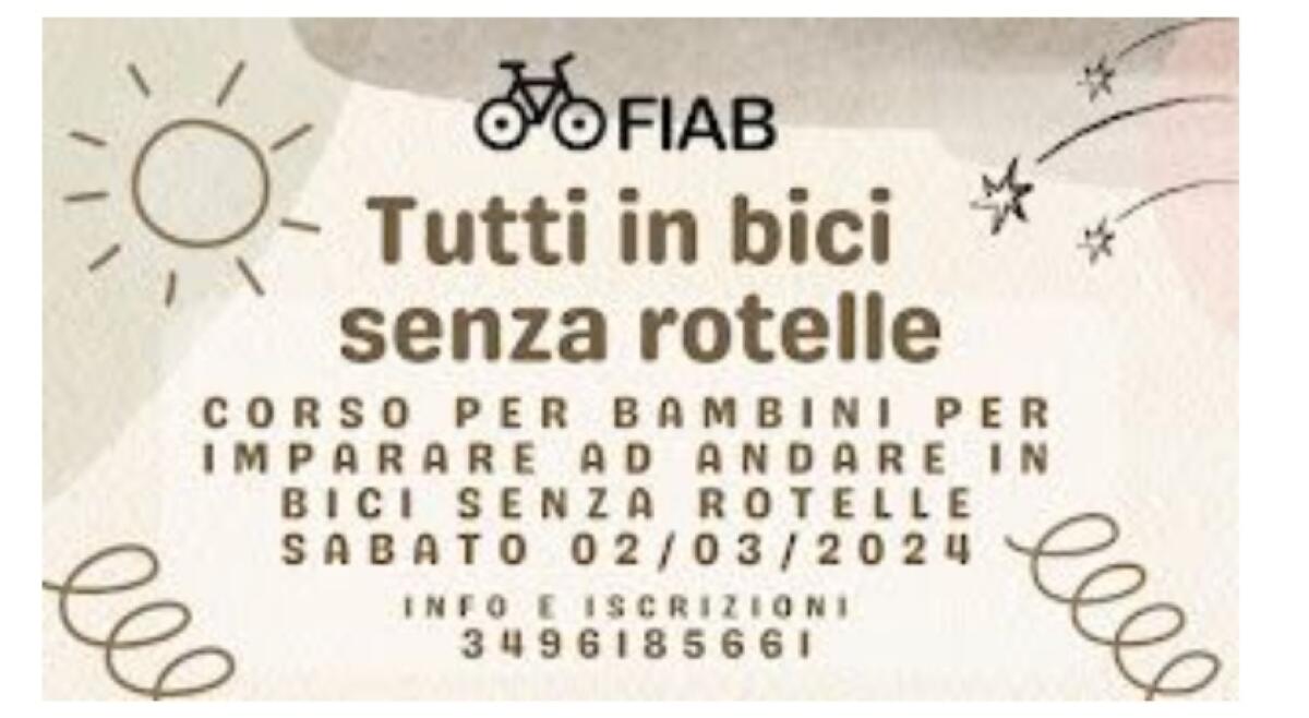 "Tutti in bici senza rotelle", la Fiab avvia il corso per i più piccoli - 