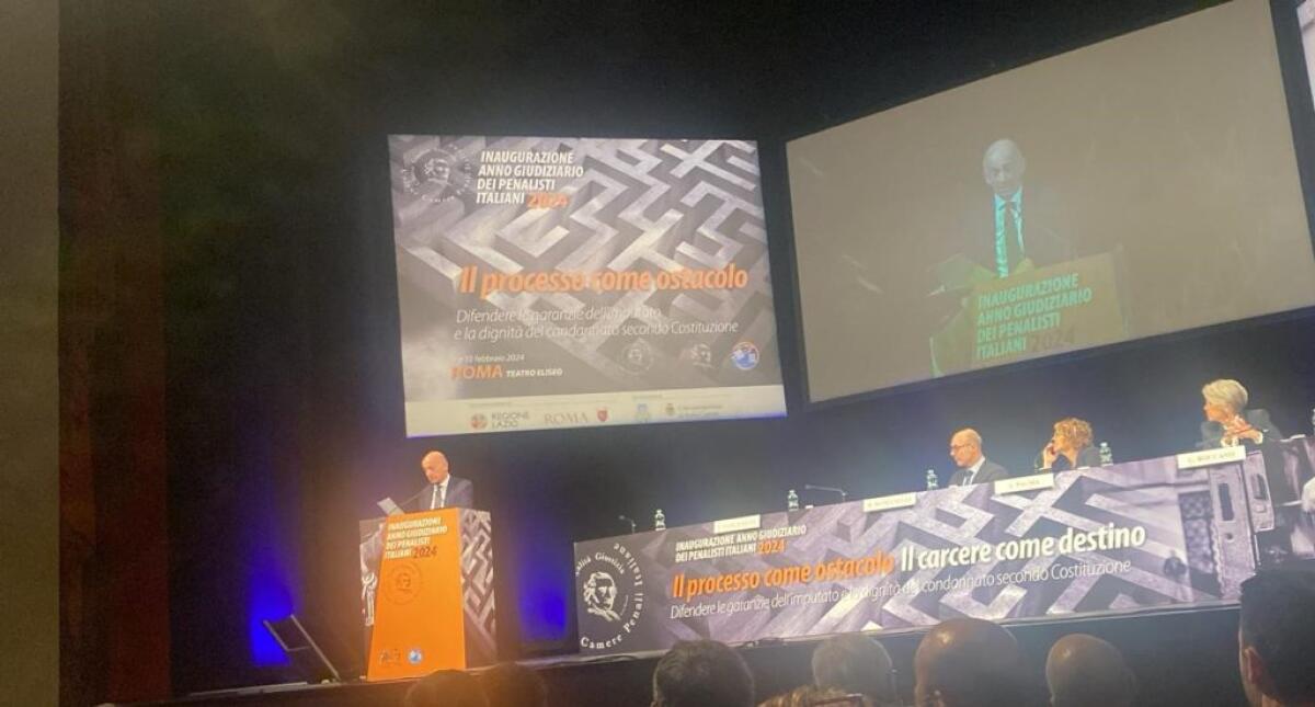 La Camera "Eschilo" all'inaugurazione dell'anno giudiziario dei penalisti italiani - 