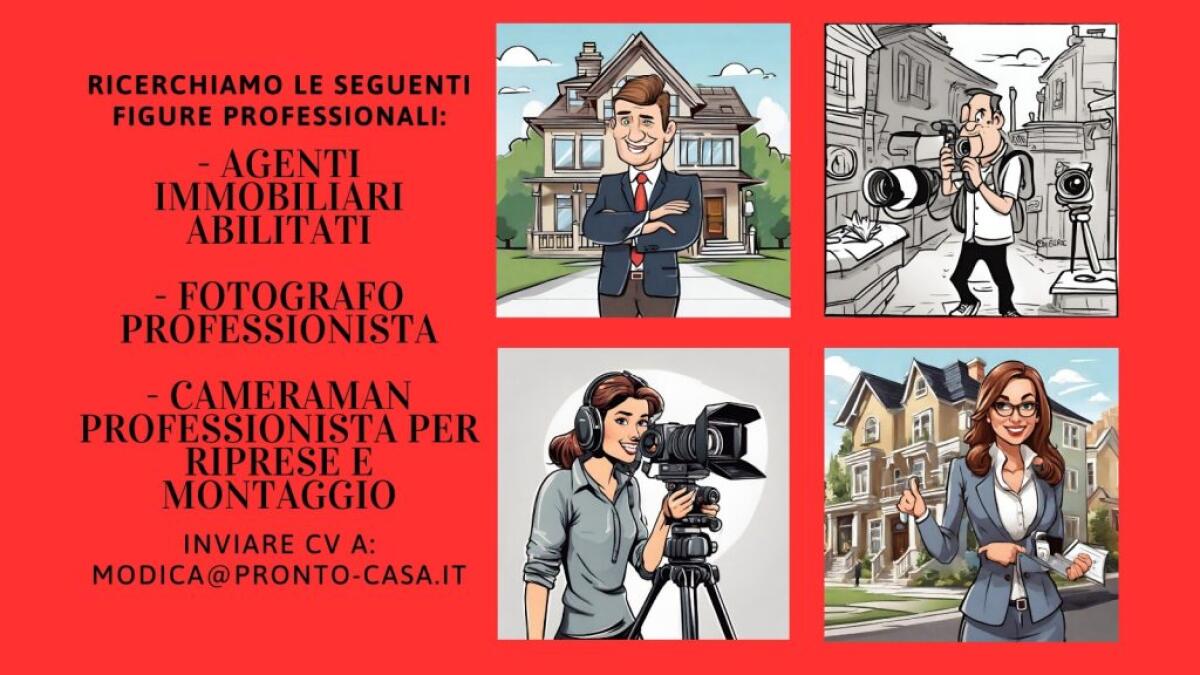 L’Agenzia immobiliare Pronto Casa cerca due figure professionali: agente e videomaker - 