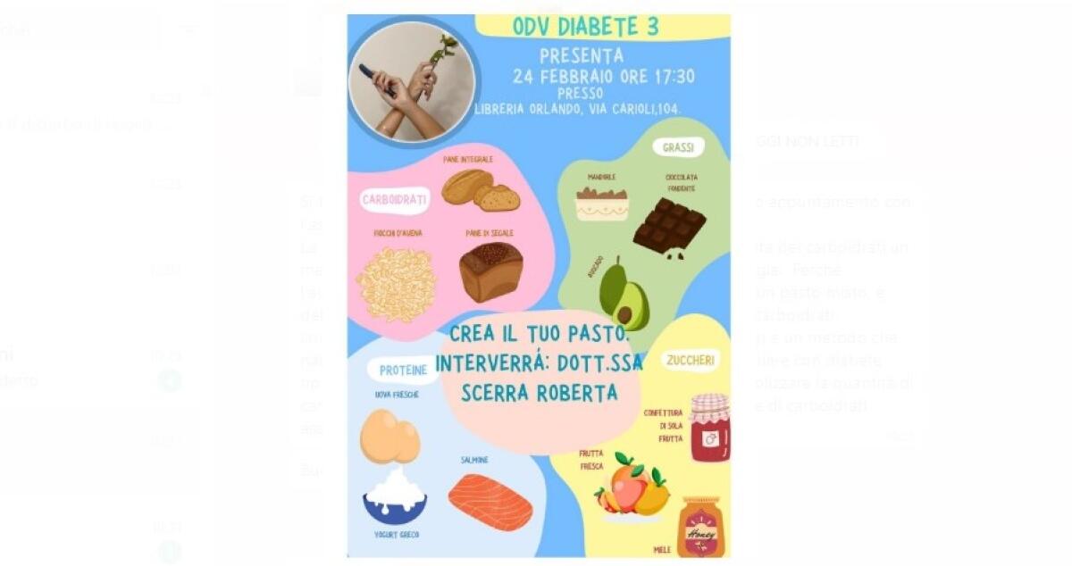 Diabete e alimentazione, nuovo appuntamento alla libreria Orlando - 