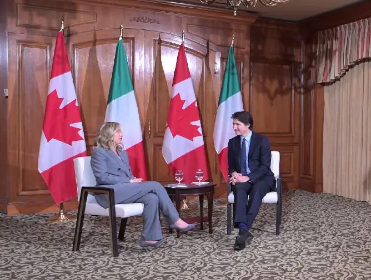 G7, Meloni a Trudeau “Puntiamo a risultati concreti e incisivi” - 