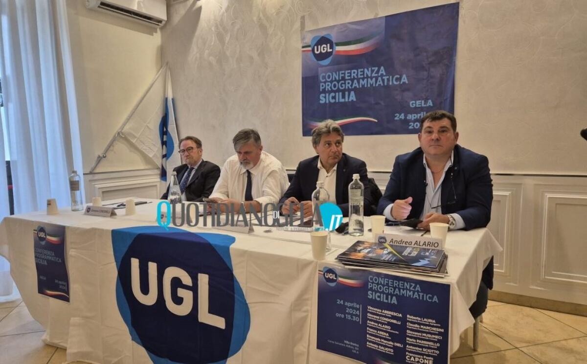 Vertici Ugl alla conferenza programmatica, Alario insiste su "questione Gela": relazione al segretario - I sindacalisti Ugl alla conferenza programmatica