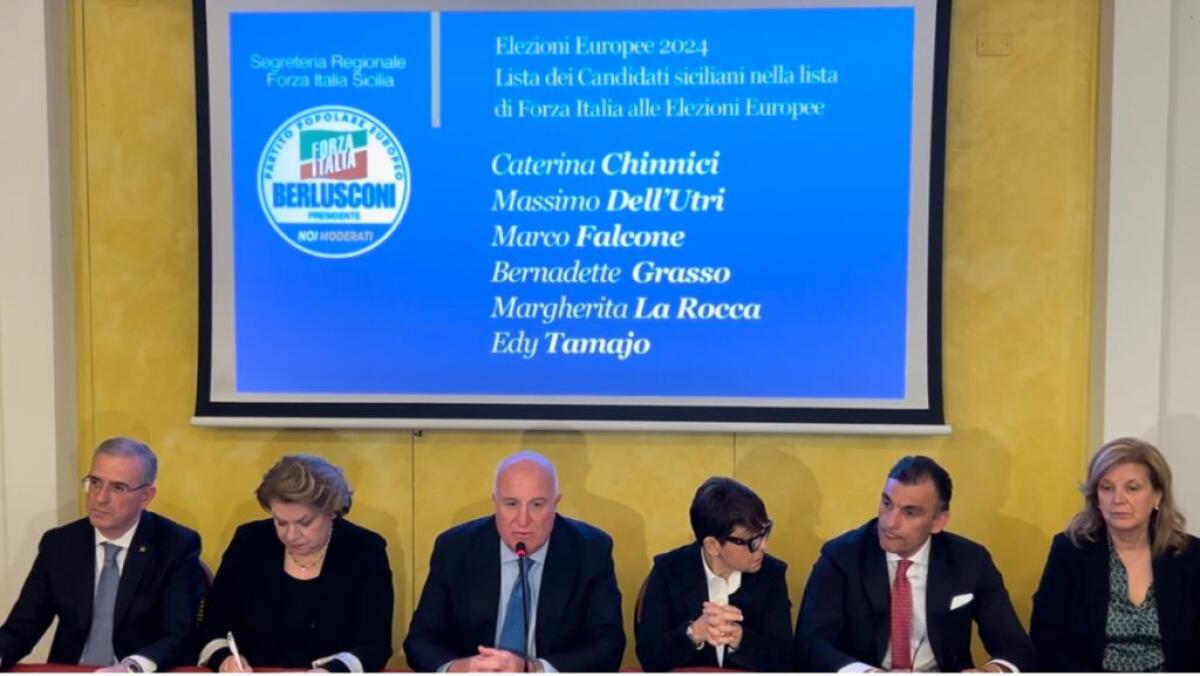 Forza Italia presenta i candidati siciliani alle Europee, Chinnici capolista -