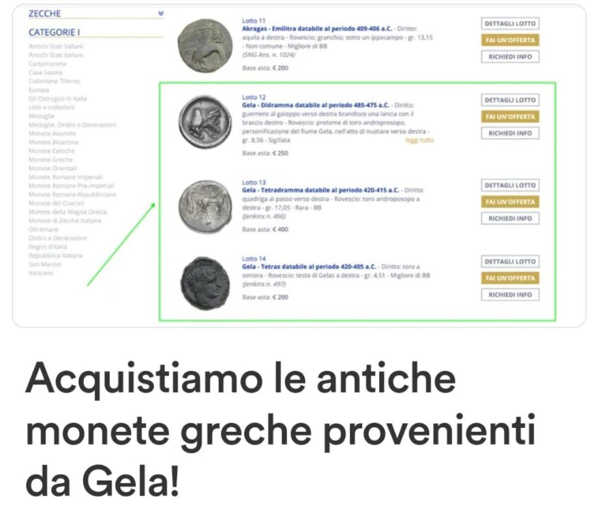 "Acquistiamo le antiche monete di Gela", NovaTerra2701 apre un crowdfunding - 