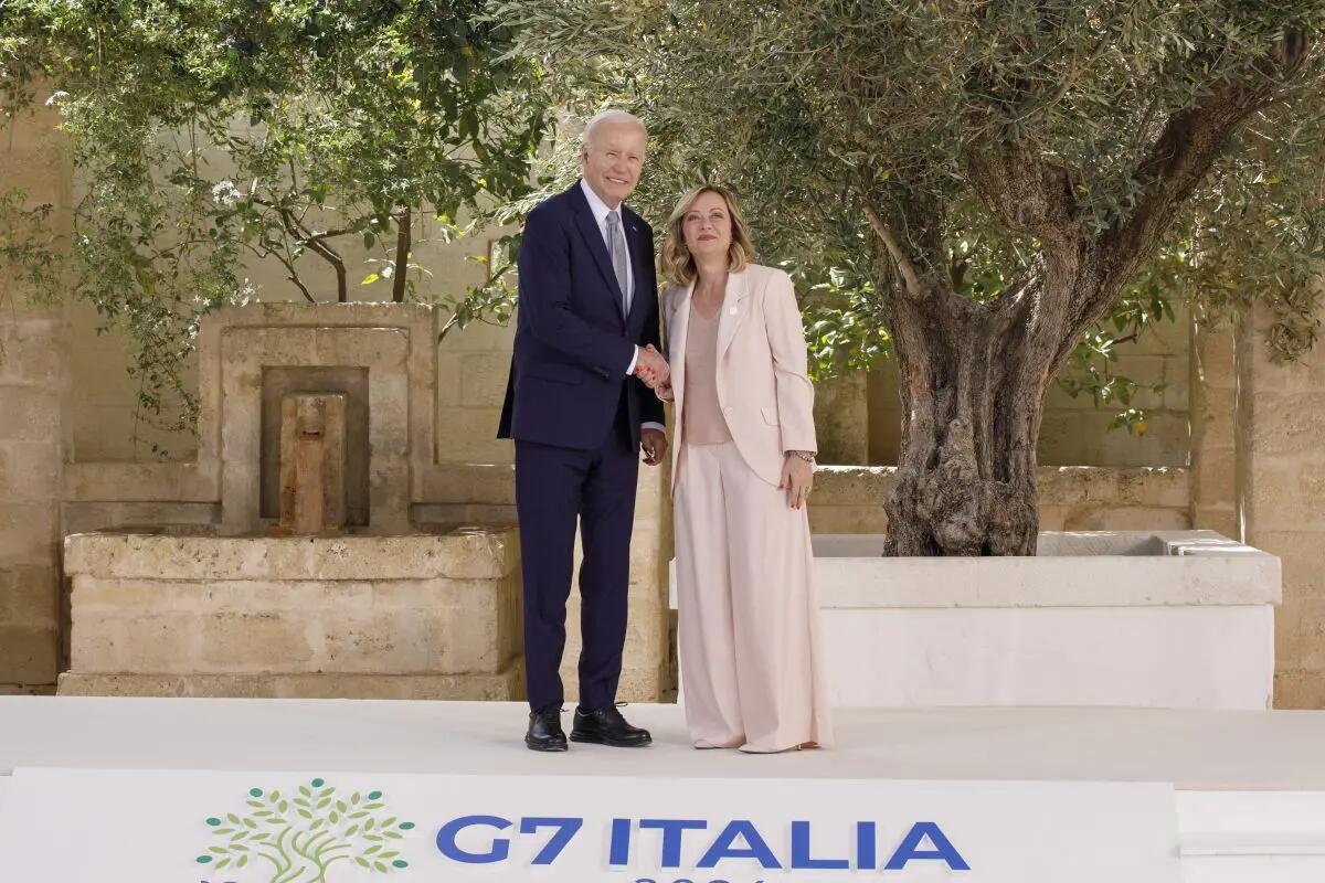 G7, bilaterale Meloni-Biden “Impegno comune per pace in Medio Oriente” -