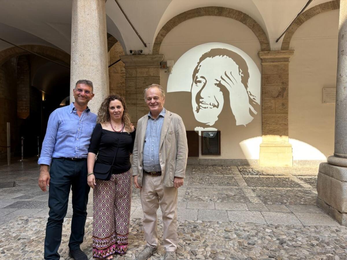 Il volto di Paolo Borsellino proiettato a Palazzo dei Normanni -