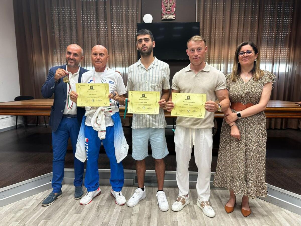 Il Comune premia gli atleti Zito, Capurro e Bianca - 