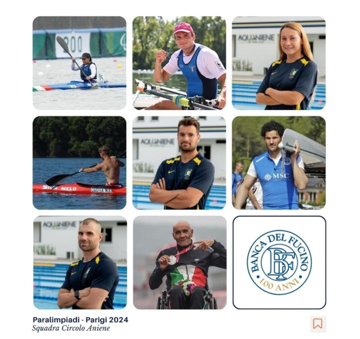 Banca del Fucino al fianco atleti paralimpici del Circolo Aniene Roma -