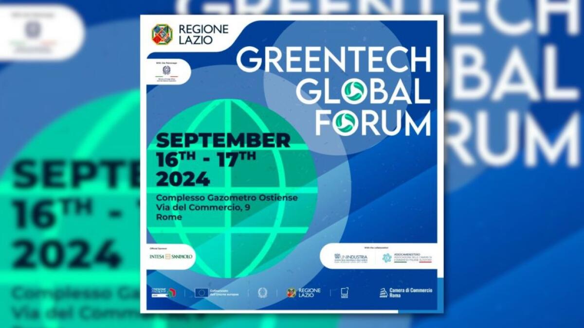 Imprese, il 16 e 17 settembre a Roma il “Greentech Global Forum” - 