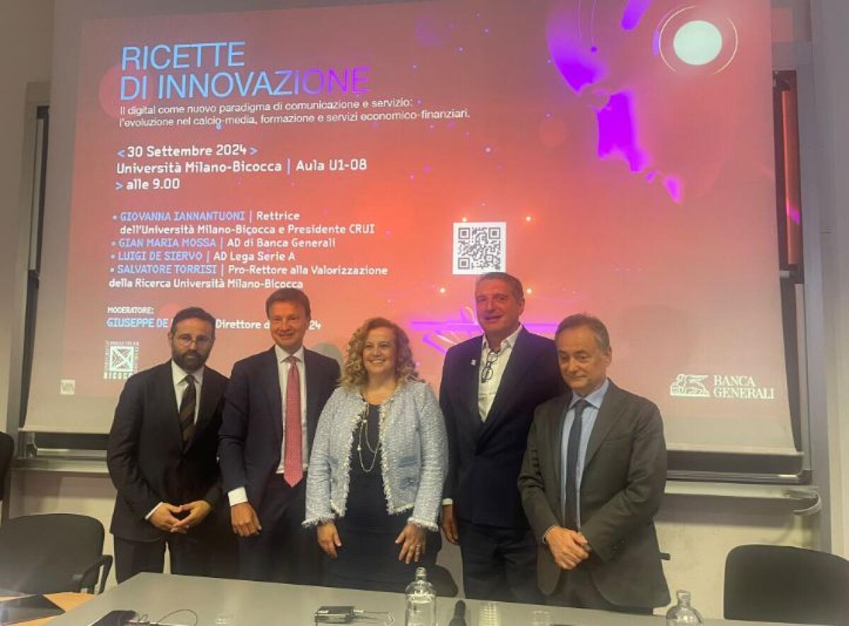 Banca Generali, Bicocca e Lega Serie A al lavoro per l’innovazione - 