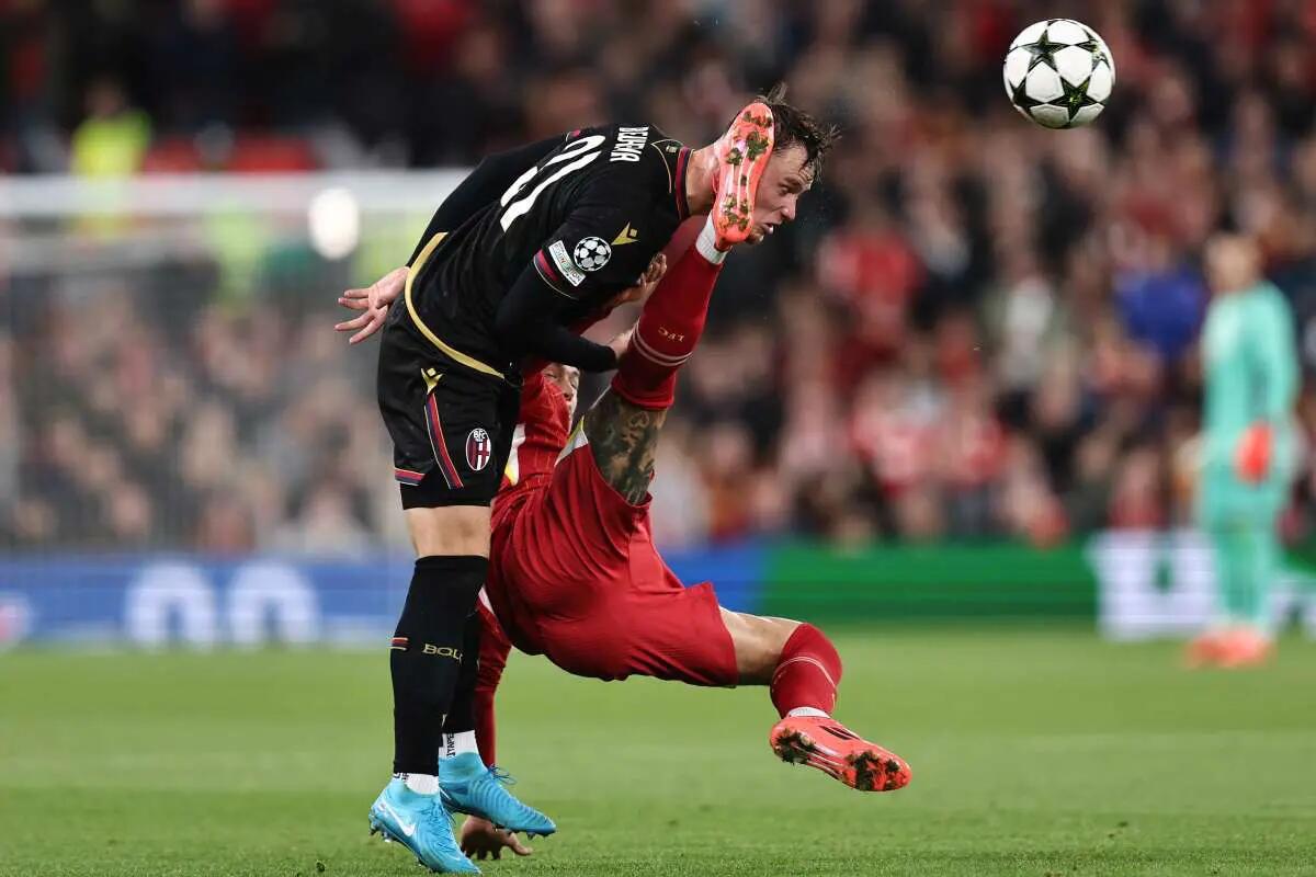 Liverpool-Bologna 2-0, Mac Allister e Salah in gol - 