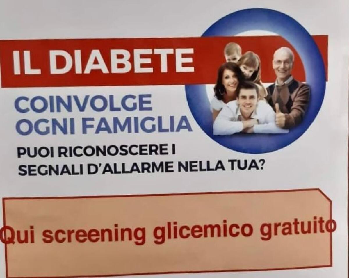 Domenica screening glicemici gratuiti grazie all'Associazione Diabetici Eschilo - 