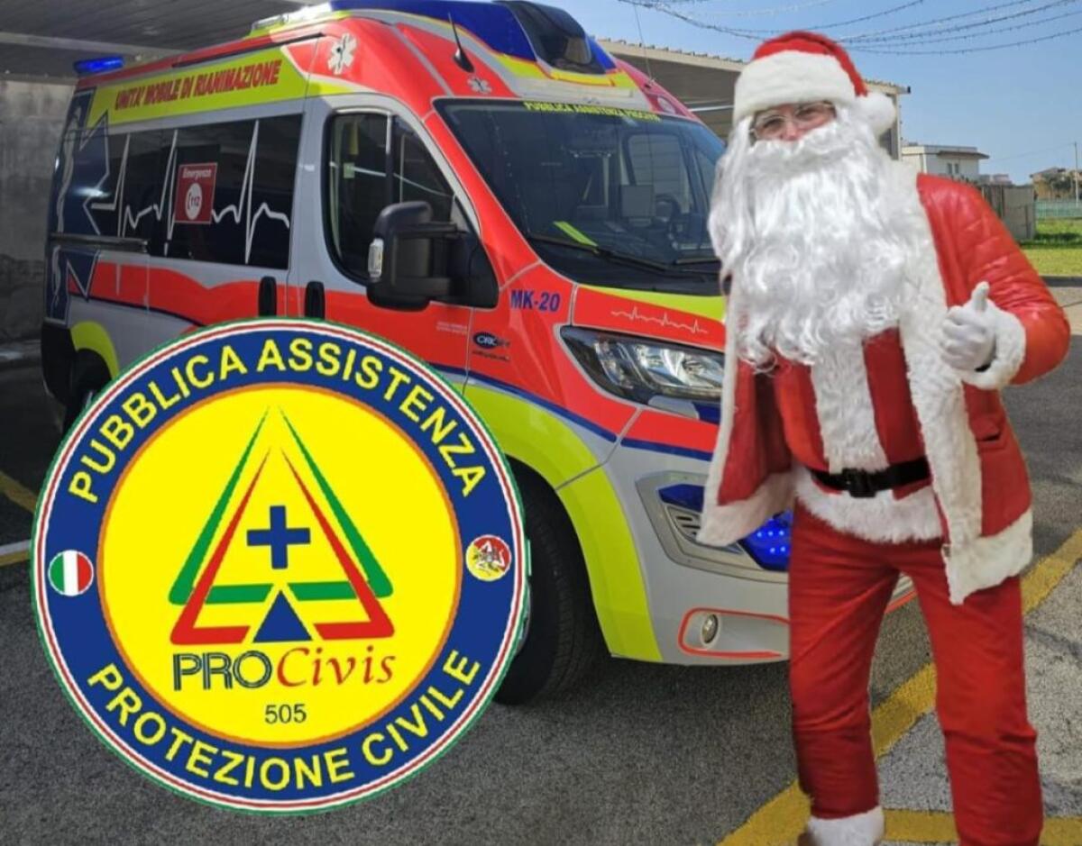 Babbo Natale e volontari Procivis portano a Macchitella la magia delle feste -