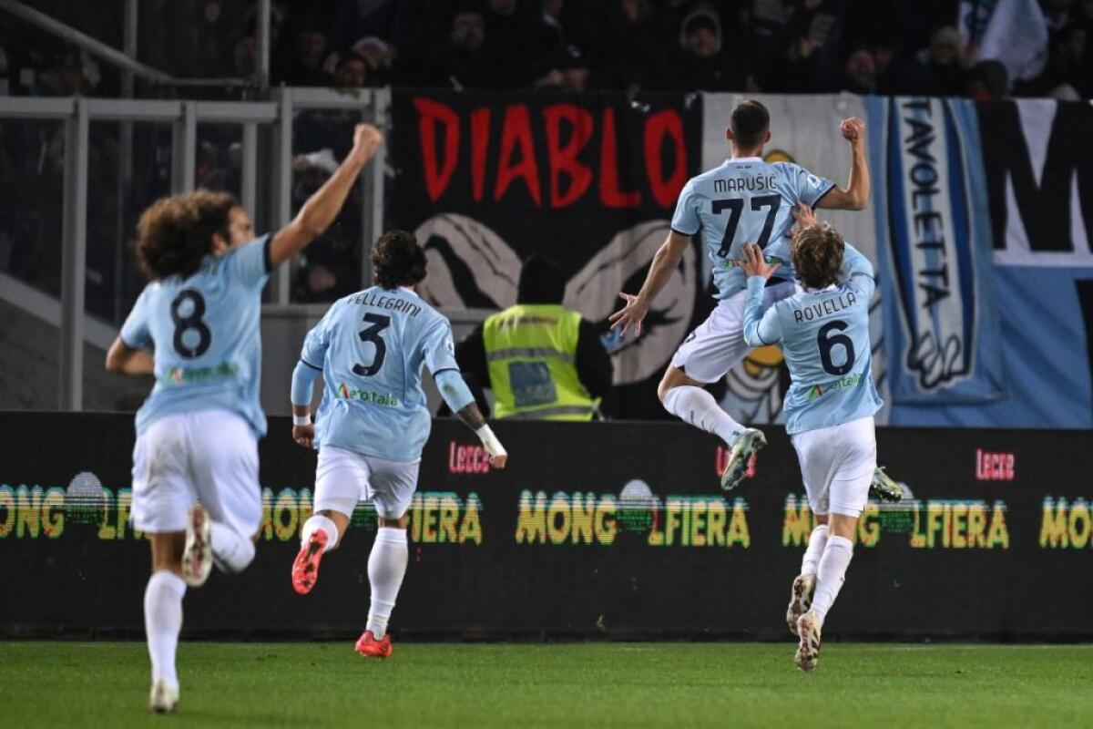 La Lazio vince 2-1 a Lecce, in gol Castellanos e Marusic - 